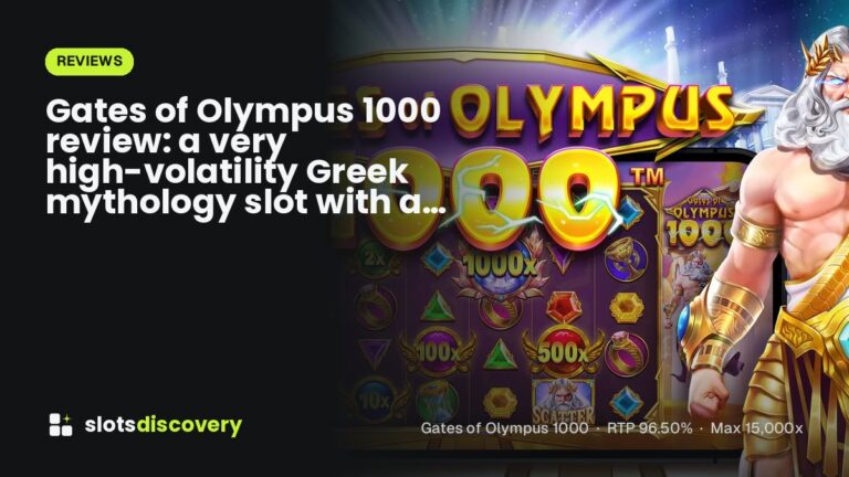 Gates of Olympus 1000 review: a very high-volatility Greek mythology slot with a 15,000x ceiling
