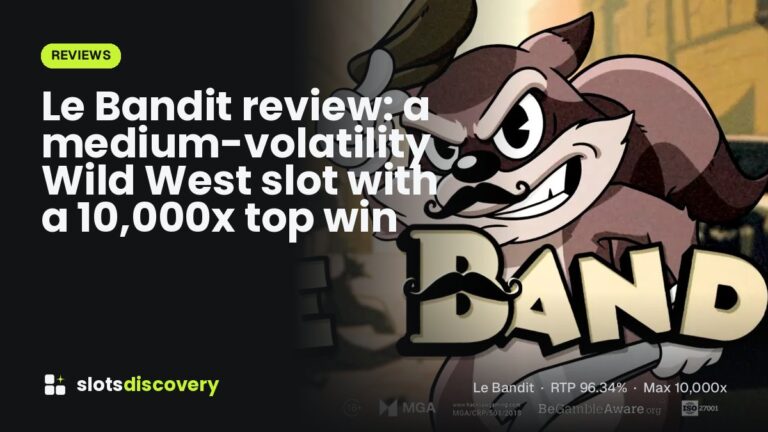 Le Bandit review: a medium-volatility Wild West slot with a 10,000x top win