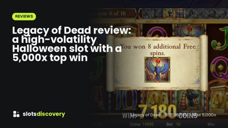 Legacy of Dead review: a high-volatility Halloween slot with a 5,000x top win