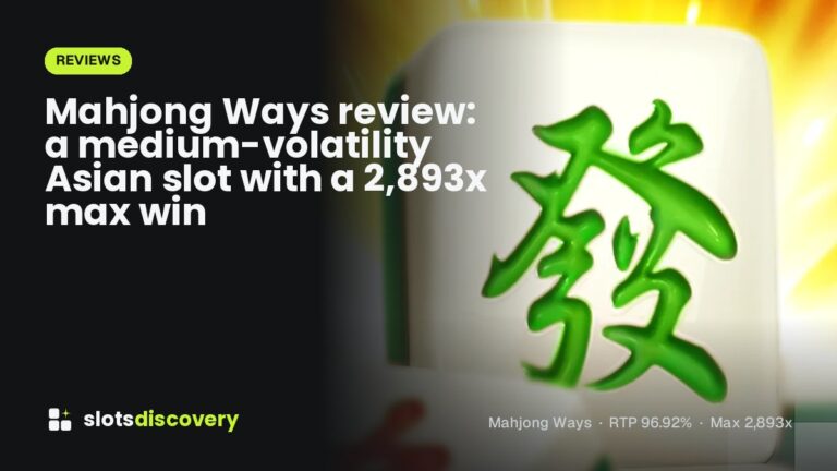 Mahjong Ways review: a medium-volatility Asian slot with a 2,893x max win
