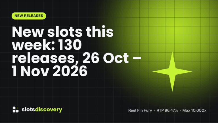 New slots this week: 130 releases, 26 Oct – 1 Nov 2026
